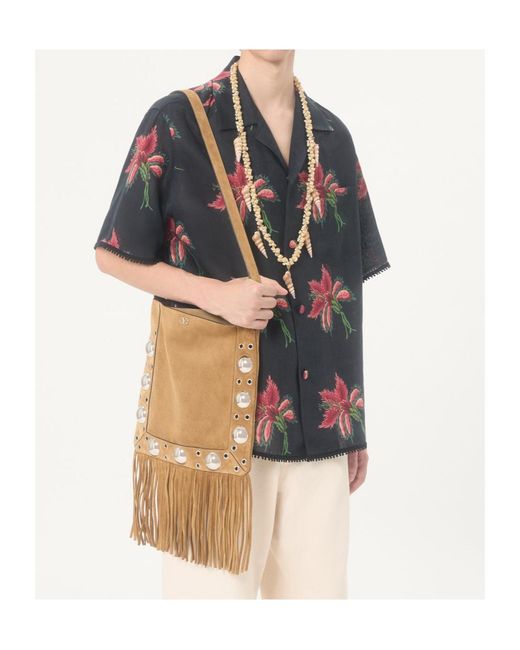 Valentino Multicolor Floral Printed Bowling Shirt for men