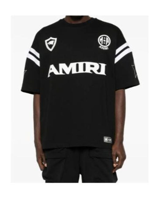 Amiri Black Sport Oversized T-Shirt for men