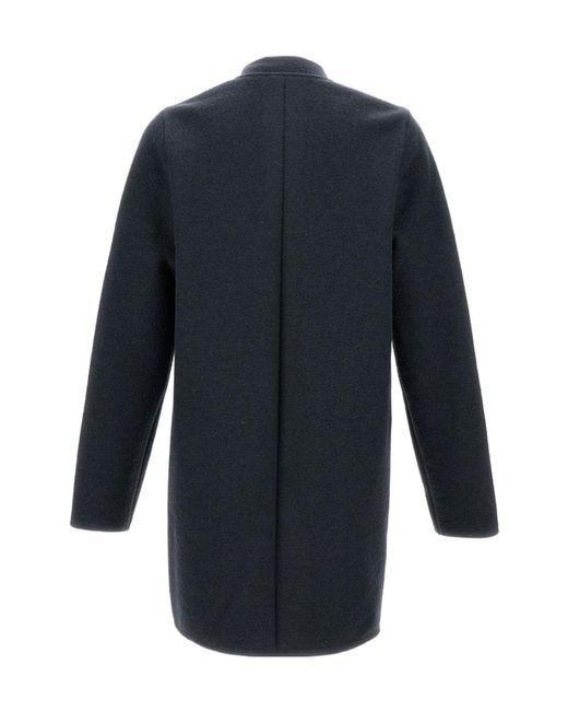 Rier Blue Button-Up Long-Sleeved Coat for men