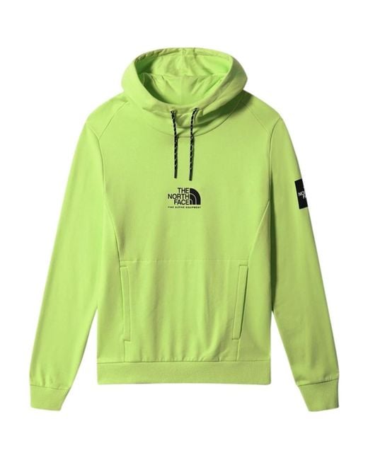 The North Face Green Logo Cotton Hooded Sweatshirt for men
