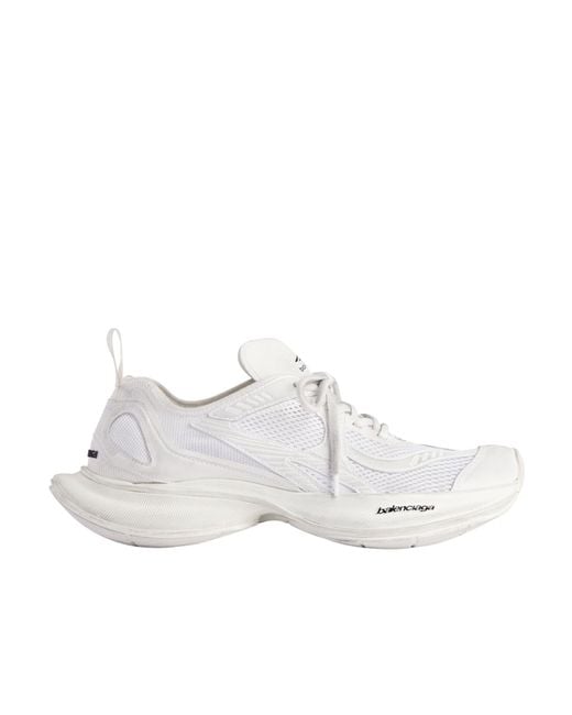 Balenciaga White Circuit Lace-Up Sneakers