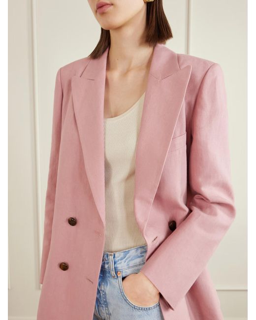 Blazé Milano Pink Double-Breasted Blazer
