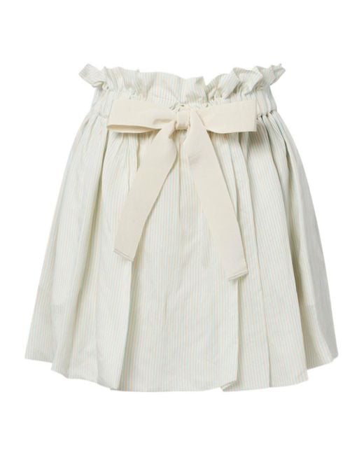 Patou White Striped Miniskirt
