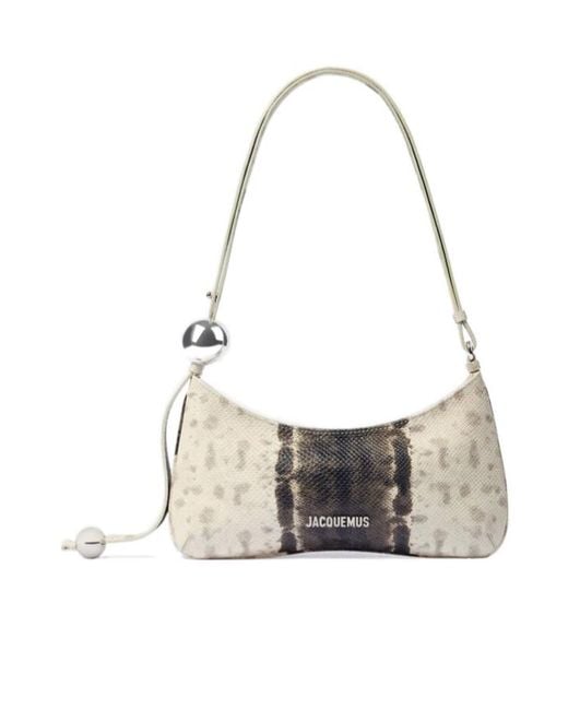 Jacquemus Metallic The Bisou Perle Zipped Shoulder Bag