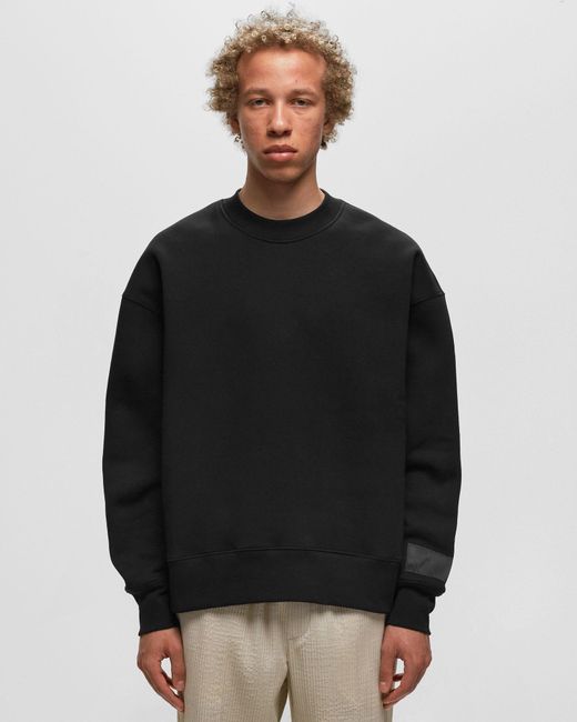 AMI Black Logo Patch Crewneck Sweatshirt for men