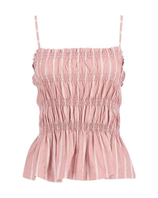 Barbour Pink Ruffled Top