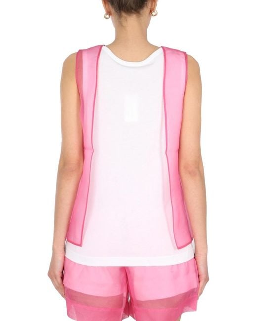Dries Van Noten Pink Hasche Sleeveless Top