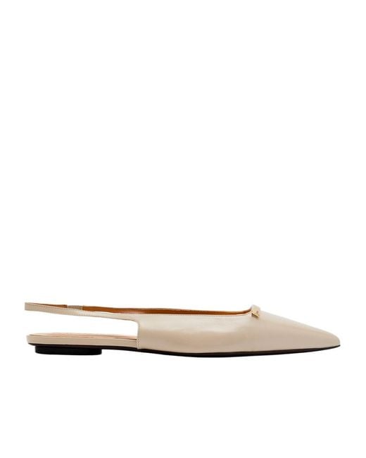 Tod's White Slingback Ballerina Flats
