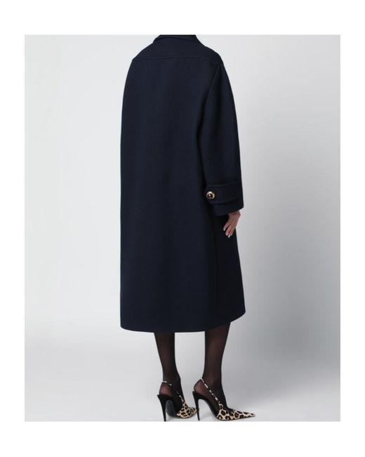 Balenciaga Blue Double-Breasted Coat