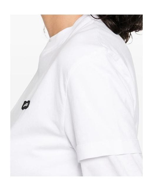 Miu Miu Set Of Three Logo Patch T-Shirts in White | Lyst