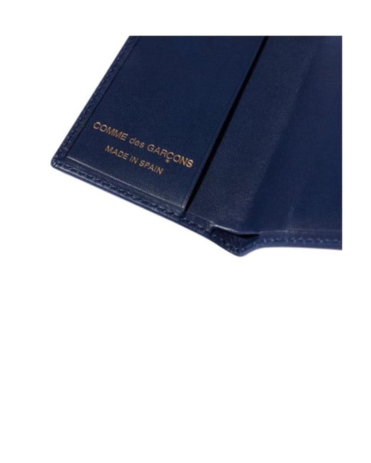 Comme des Garçons Blue Logo Card Bag for men