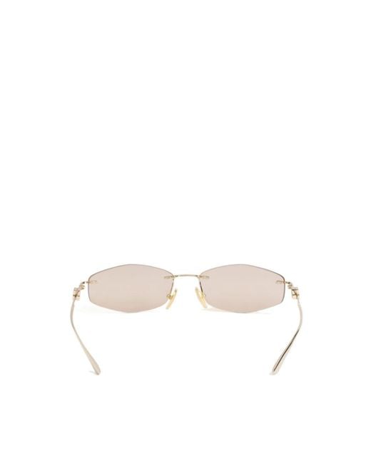 Balenciaga White Nano D-Frame Sunglasses