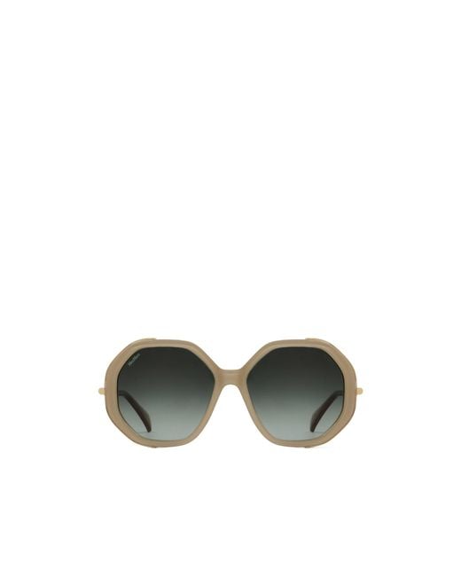 Max Mara Green Irregular Frame Sunglasses