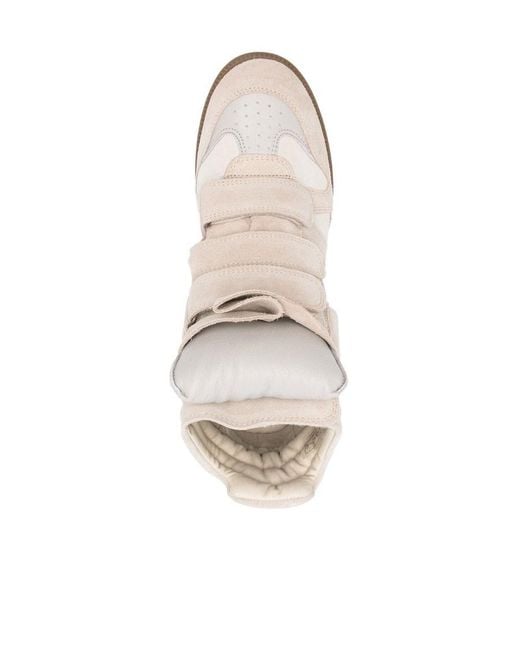 Isabel Marant Natural 80mm Bekett Touch-strap Sneakers