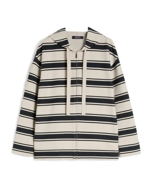 Max Mara Gray Printed Scuba T-Shirt Sweatshirt For
