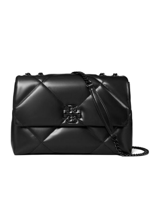 Tory Burch Black Kira Diamond Quilted Shoulder Bag