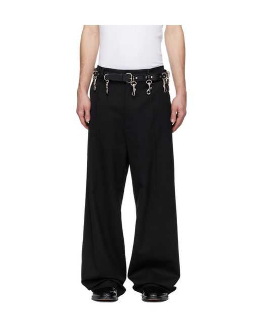 Vetements Black Casual Pants With Belt Loops for men