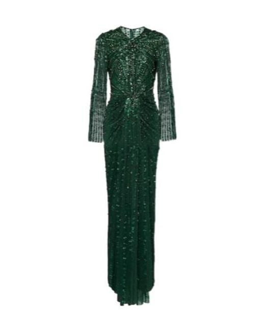 Jenny Packham Green Anja Sequined Gown