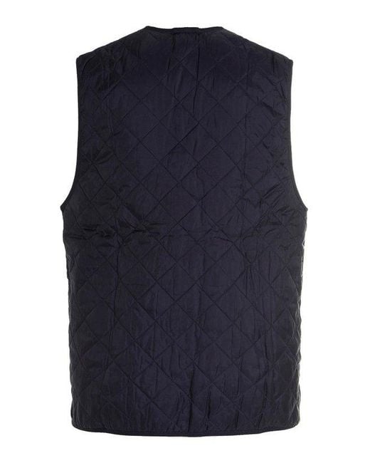 Barbour Blue Quilted Sleeveless Jacket for men