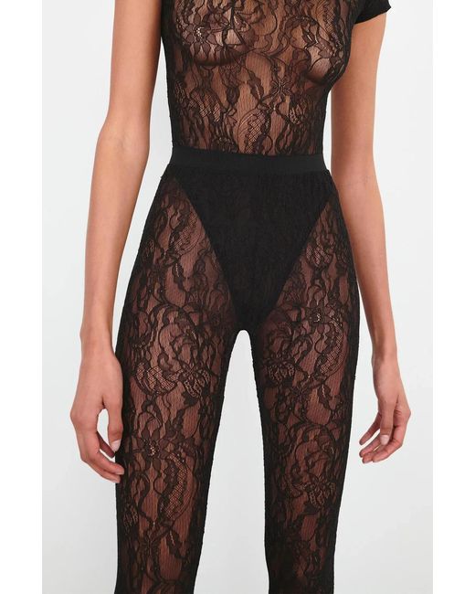 Wardrobe NYC White Lace Stirrup Leggings