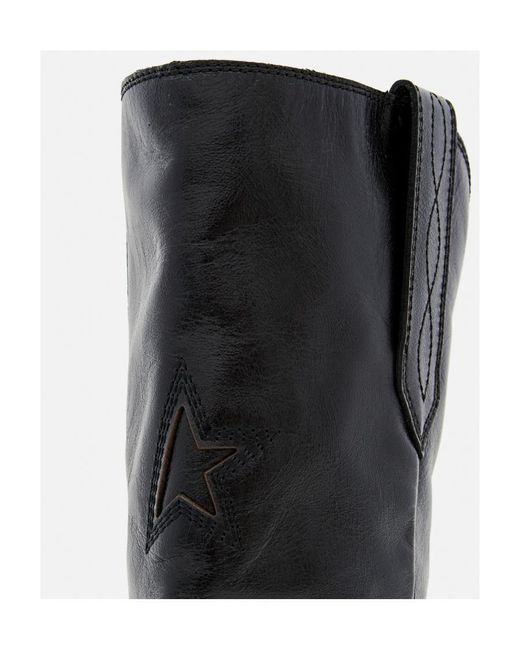 Golden Goose Deluxe Brand Black Wish Star Low Shiny Boots