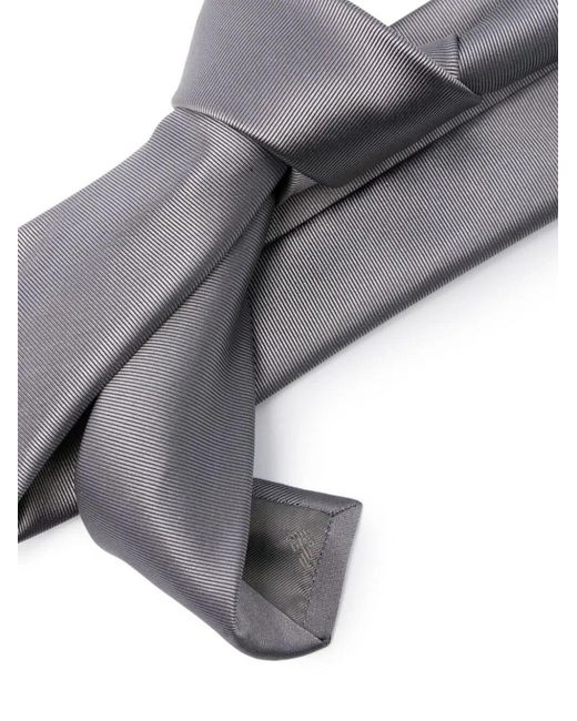Emporio Armani White Pointed Tie for men