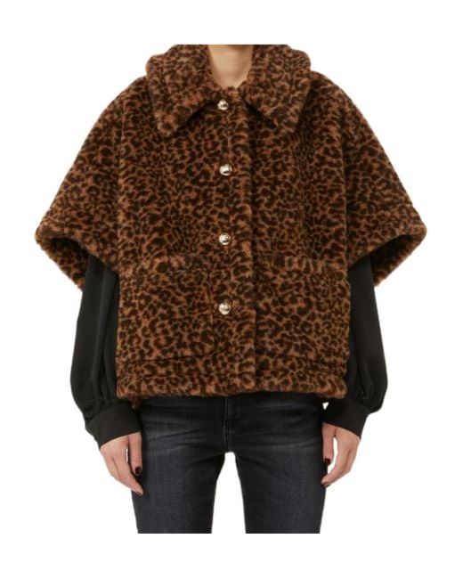 Max Mara Brown Leopard-Pattern Jacket