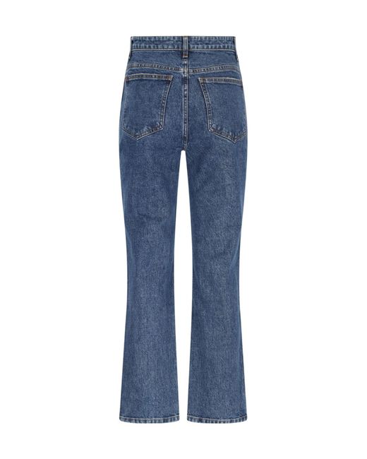 Khaite Blue Abigail Straight-Leg Jeans