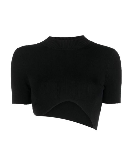 Christopher Esber Black Maparadita Short-Sleeved Top