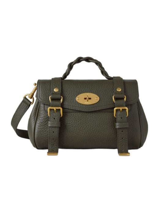 Mulberry Black Alexa Buckled Mini Crossbody Bag