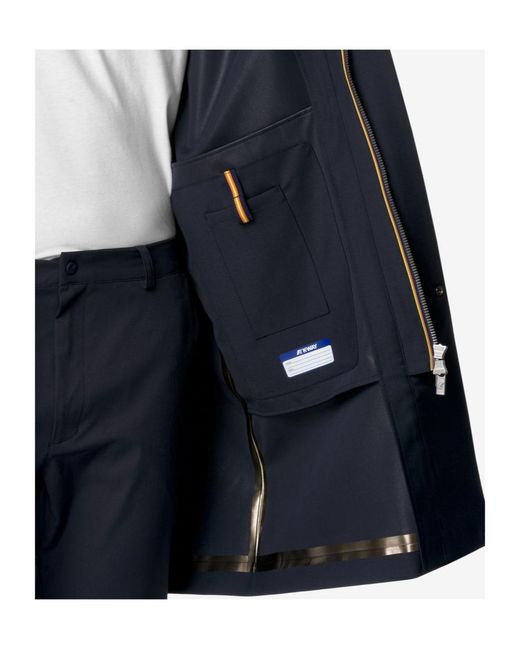 K-Way Blue Poirol Water-Repellent Jacket for men