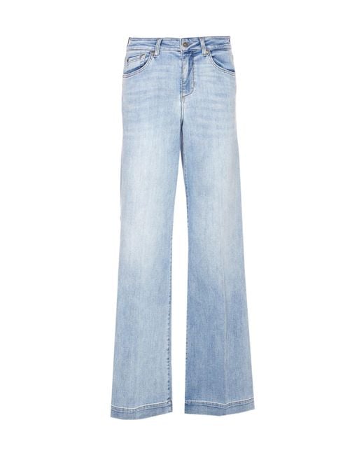 Liu Jo Blue Logo-Patch Jeans