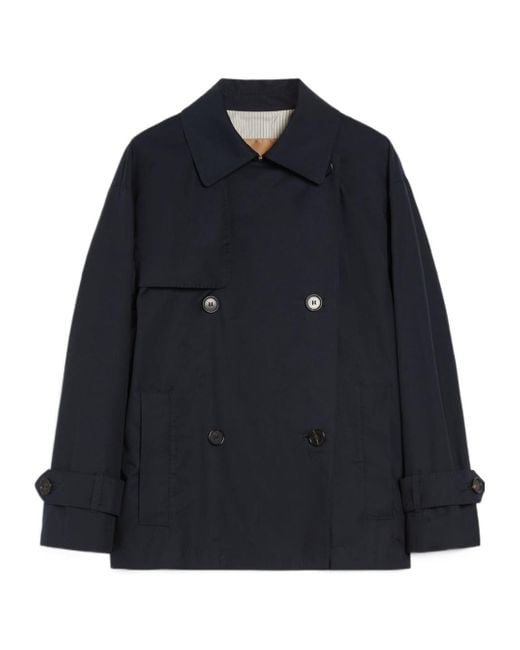 Max Mara Blue The Cube Zeno Double-Breasted Coat