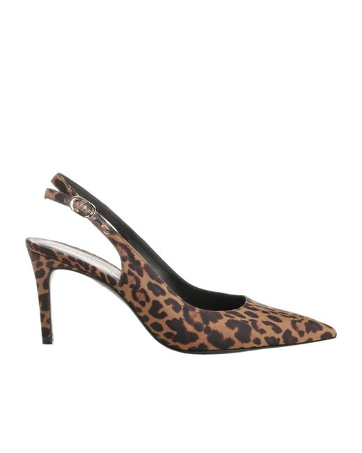 Stuart Weitzman Brown Pointed High-Heeled Sandals