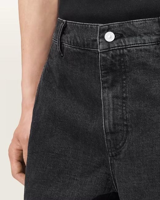 AllSaints Black Belt Loop Jeans for men