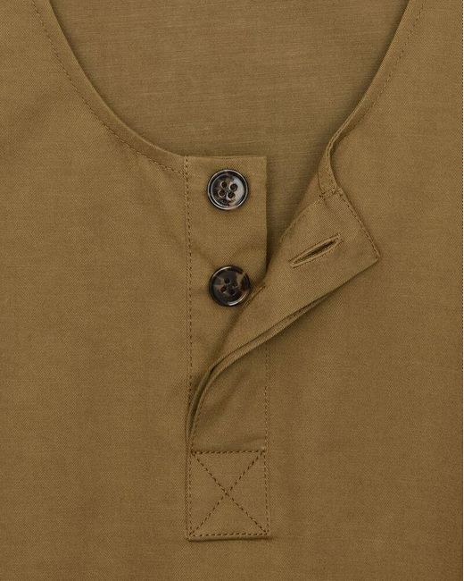 Saint Laurent Green Twill-Weave Sleeveless Top