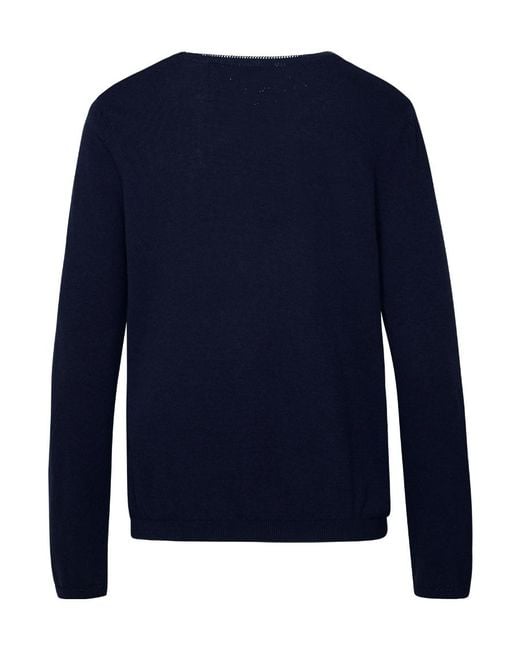 A.P.C. Blue Logo Embroidered Knit Jumper