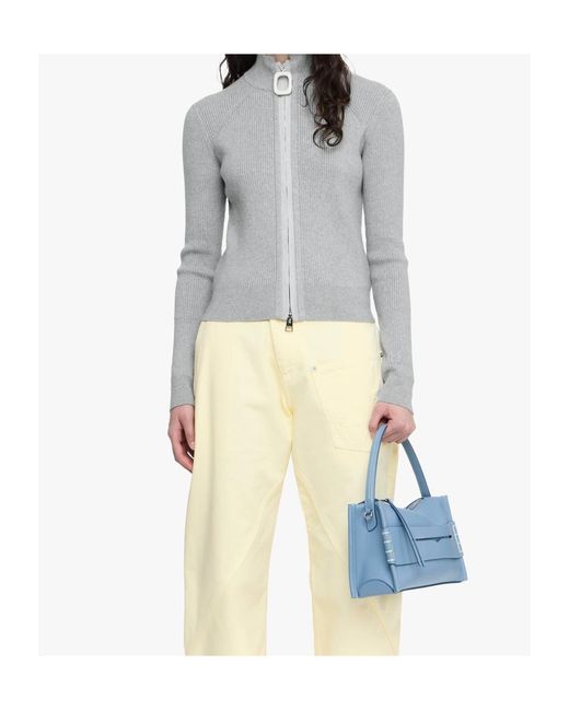 J.W. Anderson Gray Jw Anderson Fitted Zip-Up Cardigan