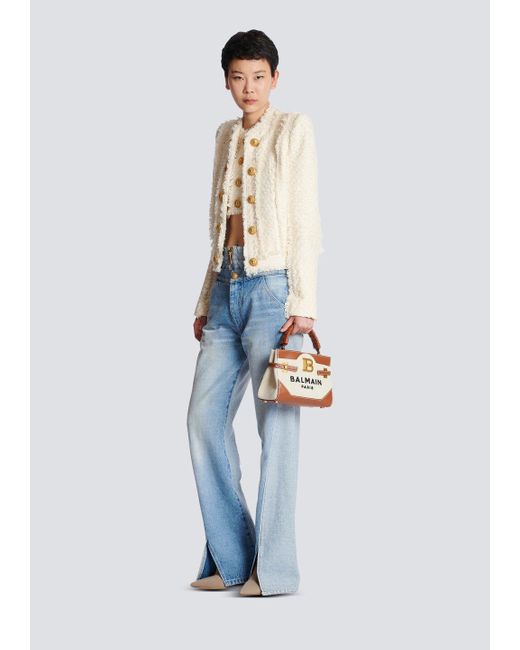 Balmain Brown B-Buzz 22 Top Handle Bag