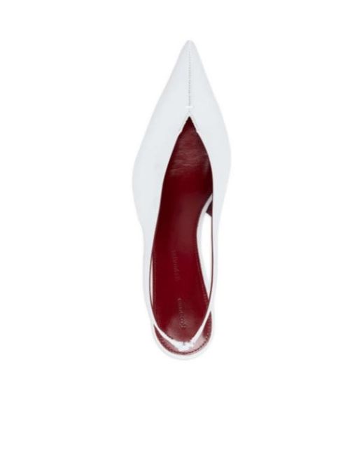 Proenza Schouler White 40Mm Leather Heeled Pumps