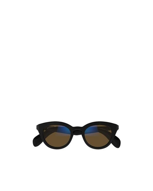 Gucci Black Eyewear Oval Frame Sunglasses for men