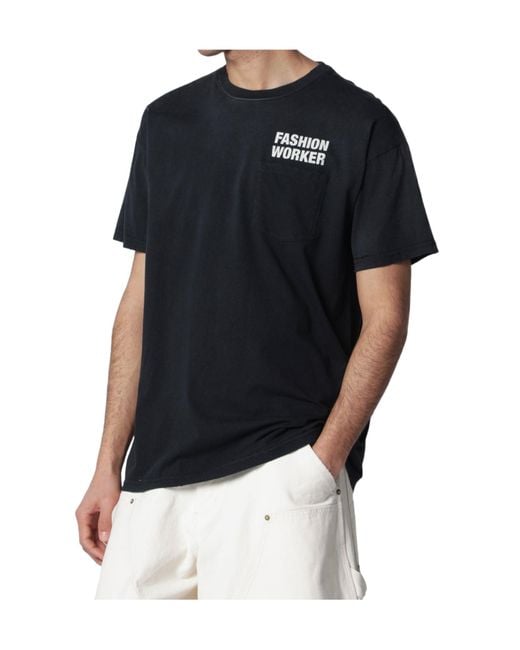 Willy Chavarria Black Crew Neck T-Shirt for men
