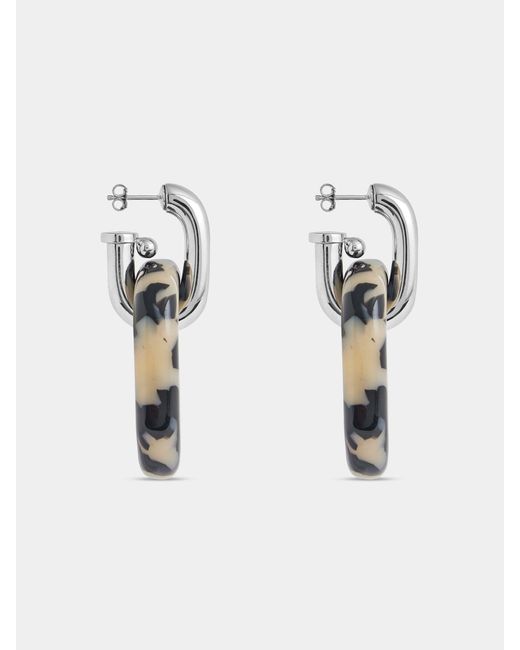 Rabanne Metallic Rabanne Xl Link Pattern Earrings
