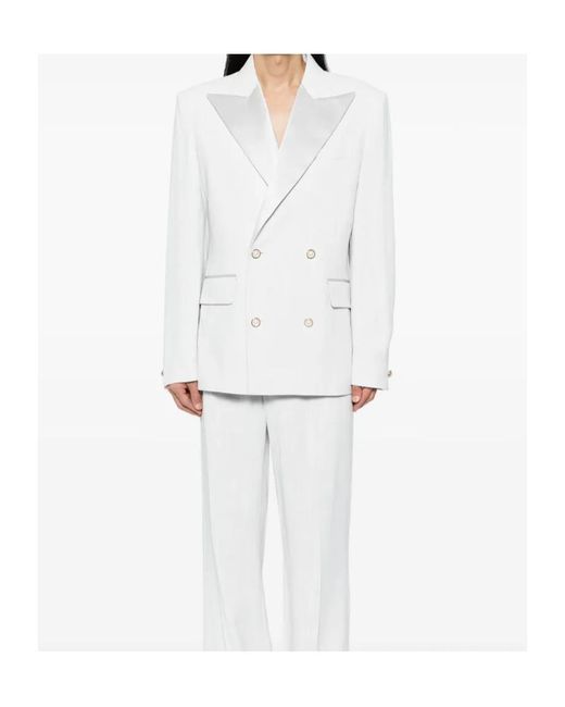 Casablanca White Double Breasted Jacket for men