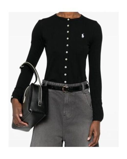 Polo Ralph Lauren Black Polo Pony-Embroidered Shirt