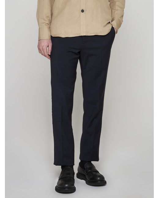 Pt Pantaloni Blue Slim-Cut Trousers for men