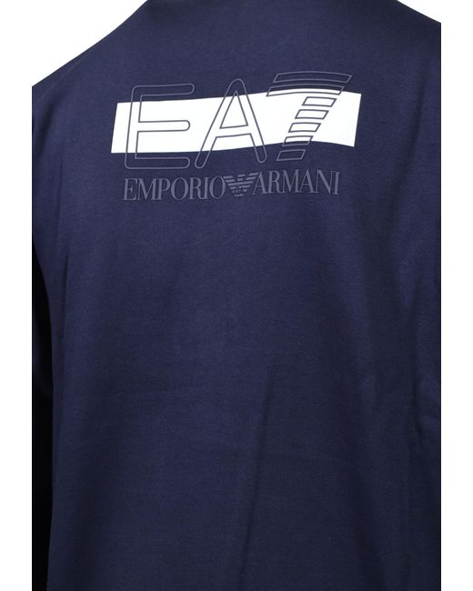 EA7 Blue Sweatshirt And Sweatpants Set for men