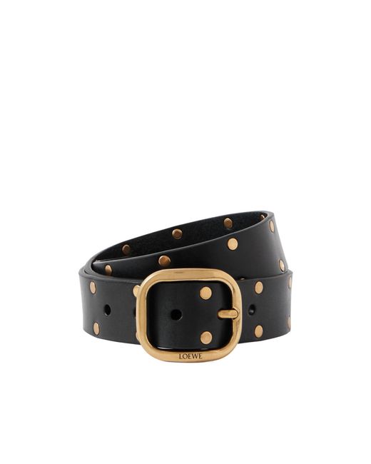 Loewe Black Logo-Engraved Buckle Belt