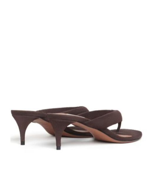 Alaïa Brown Alaïa Thong Heel Mules