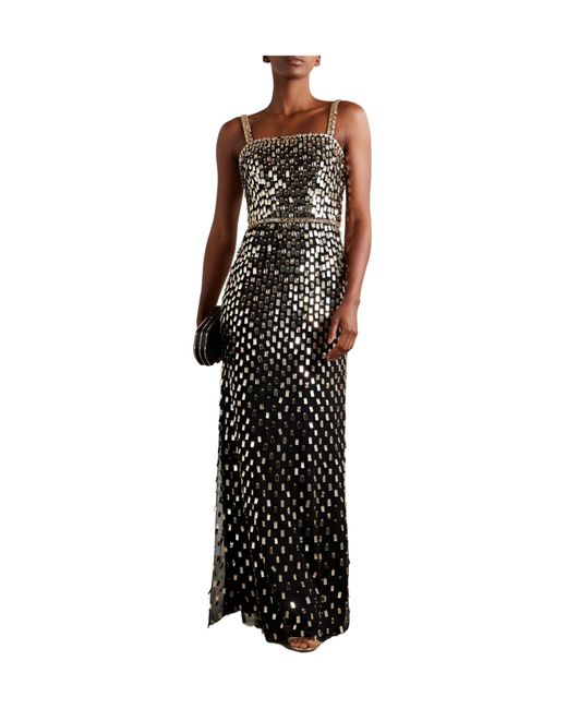 Jenny Packham Black Handmade Tulle Dress